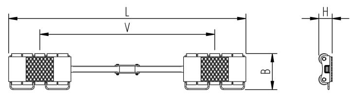 Dimension drawing: ECO-Skate i150S load moving system