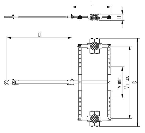 Dimension drawing: ECO-Skate i60D load moving system