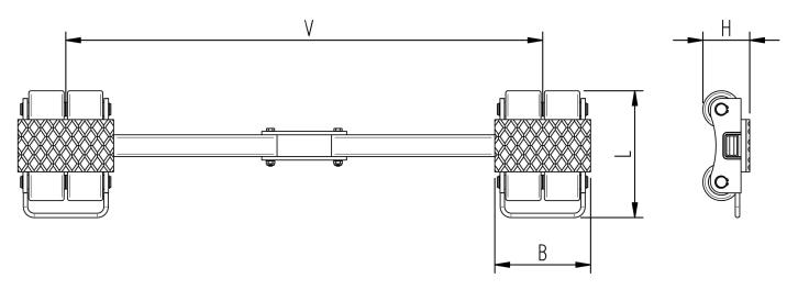 Dimension drawing: ECO-Skate i60S load moving system